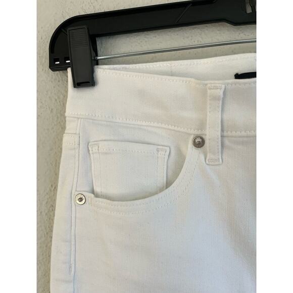 Express High Waisted White Supersoft Skinny Jeans, Size 0R - Picture 7 of 11